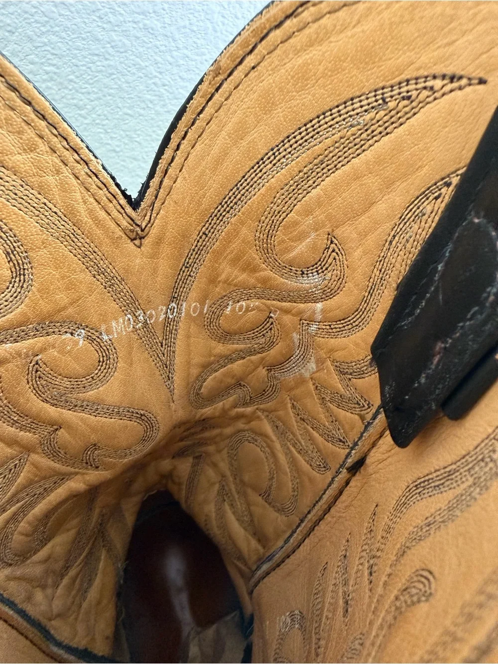 Vintage Larry Mahan Black Full Quill Ostrich Cowboy Boots White Stitching 10B M